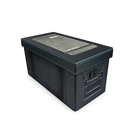 Halo UNSC Footlocker Foldable Storage Chest | Fabric Basket Container, Cube Organizer With Handles | Collapsible Black Cubby Cube, Closet Organizer | 24 x 12 Inches