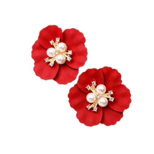 Boucles d'oreilles perles et cristal vintage de haute qualité pour femme