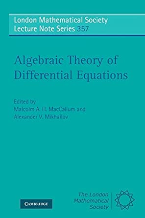 Algebraic Theory of Differential Equations: 357  book cover
