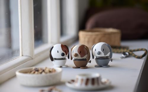 Hoptimist Tier, Hund, Wackelfigur & Glücksbringer Skandinavisch, Wohnzimmer & Schreibtisch Deko, Büro Gadget, Tolle Kleine Geschenke, 5,5 x 5,9 x 7,3 cm, Small, Braun