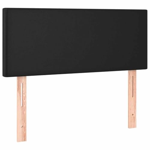 vidaXL Tête de Lit Meuble de Chambre à Coucher Accessoire de Lit Simple Tête de Cadre de Lit Intérieur Noir 80x5x78/88 cm Similicuir