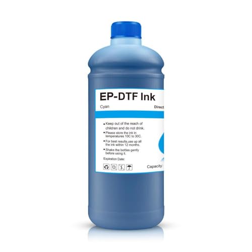 Encre DTF cyan en bouteille de 1000ML pour impression et transfert sur film PET