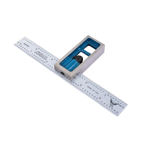 PEC Tools Double Square, 150mm Blade, Metric Graduation, Cast Iron Head