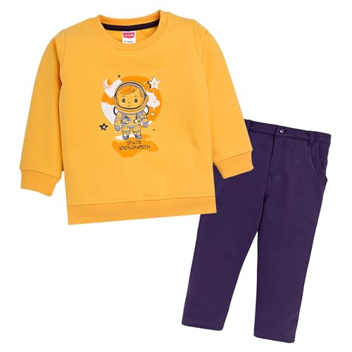 Image of LuvLap Baby Boys Full Sleeve Sweatshirt & Pyjama Set