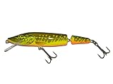 Salmo Pike Jointed Hechtwobbler - Köder für Hecht, Zander, Barsch, Hechtköder, Hechtwobbler, Barschwobbler, Farben:Hot Pike, Länge/Gewicht/Laufverhalten/Tauchtiefe:13cm/21g/schwimmend/1.2-2.0m