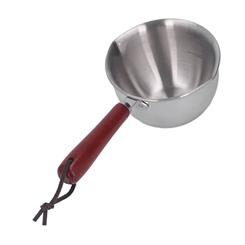 Olla para leche SIXRUN de acero inoxidable 304 con fondo de inducción de 200ml 3