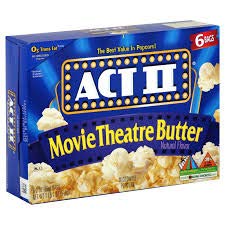 Microwave Popcorn Movie Theatre Butter 8.25 oz