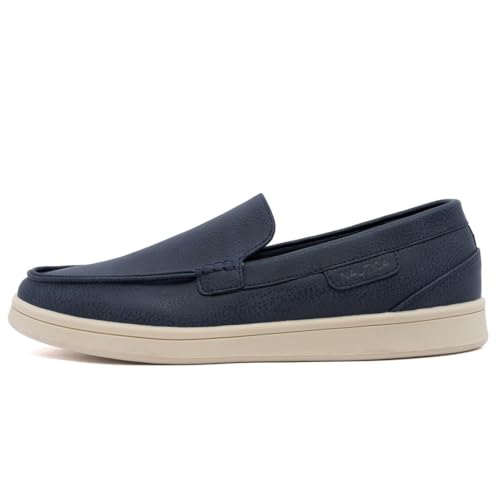 Image of Nautica Men's Slip-On Loafers Casual Moc Toe Sneakers Boat Shoes Slipper for Men - Lightweight & Comfortable - Derwin