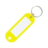 コクヨ キーホルダー型名札 片面表示用 黄 ナフ-200Y 1セット(50個) (×2セット)