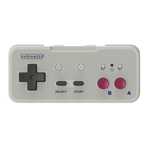 Retro-Bit Origin 8 2.4 GHz Wireless Controller – for Original NES, PC/Windows, MacOS, USB Devices, Nintendo Switch Online - GB Grey