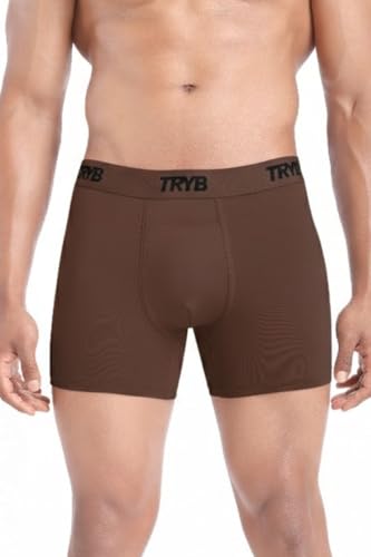 Image of TRYB Sports Underwear for Men | Stretchable Active Square Cut Trunks for Running & Gym Workout | Quick Dry, Breathable, Moisture Wicking & Anti Chafing | Sports Innerwear Boxers