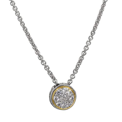 John Medeiros Oval Link Collection Lanna Solitaire Pavé Necklace With Cz Stone, Adjustable Jewelry Necklace, Elegant Everyday Necklace For Women, For Women And Teen Girls #TOP16