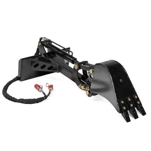 Titan Attachments Mini Skid Steer Fronthoe Backhoe Excavator Attachment with 10 Hydraulic Tilt Bucket Toro Quick Tach Mounting System Dig Small Ditches Trenches and More