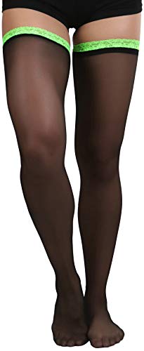 Image of ToBeInStyle Women's Nylon Thigh High Schoolgirl Opaque Stockings