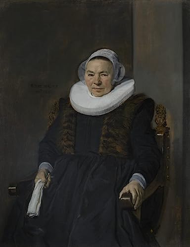 Affiche Toile Portrait d'une femme âgée Frans Hals 60x90cm pour décoration murale