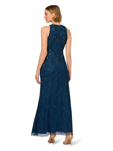 Image of Adrianna Papell Women's Bead Halter Long Dress
