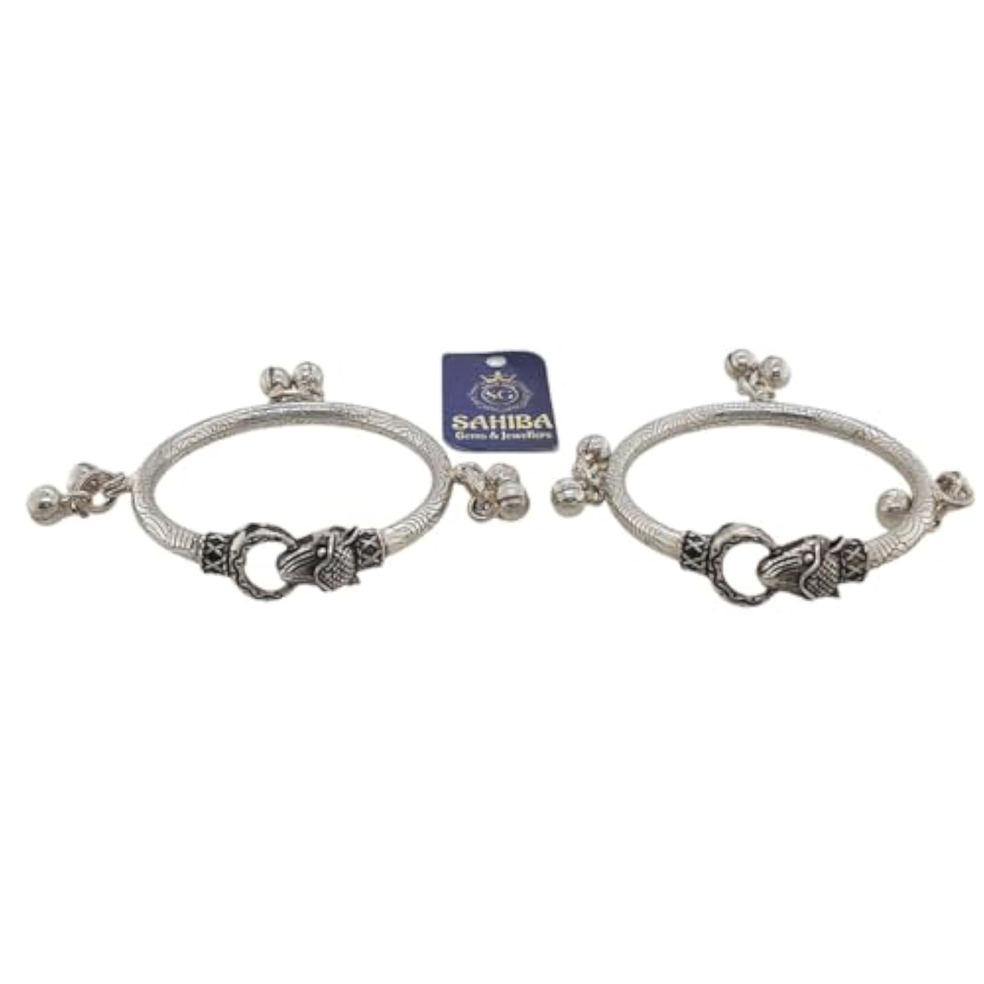 925 Silver Baby Kada Bangle, Lightweight Design for Up to 1.5 Years