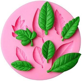 6 Cavity Tree Leaf Silicone Molds Fondant Mould Leaves for Candle Making Mold Chocolate Forest Leaves Cake Decoration Cupcake Topper Candy Sugar Craft Clay Wax Soap Resin Mold (ASM157-60)-image-13