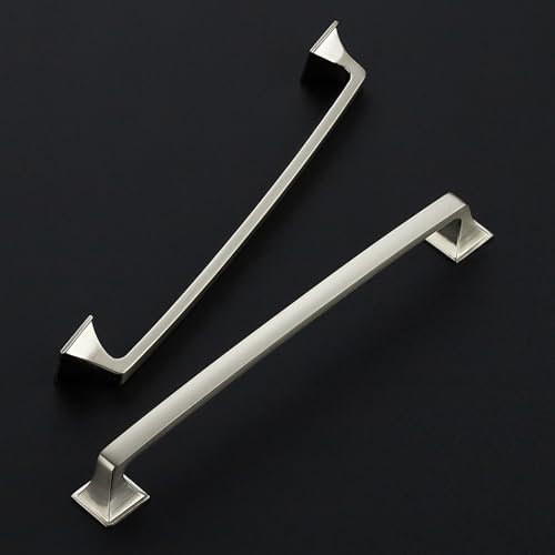 Image of Ravinte Brushed Nickel Cabinet Handles Arch Pulls 7-1 /2 Inch 20 Pack | Square Foot Arch Pulls, Solid Zinc Alloy, Easy Install, Modern Design, Screws Provided, for Drawers & Cupboards