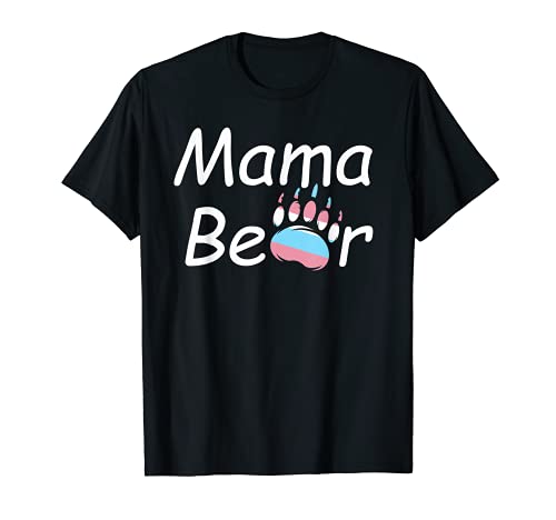 Trans Transgender Mama Bear camisa LGBT Pride Flag Support Camiseta
