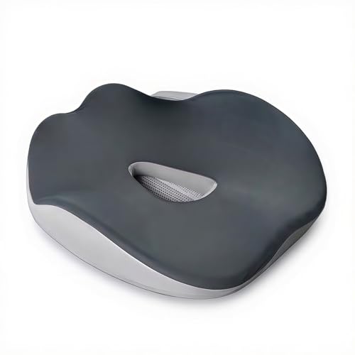 Image of Coverado Car Seat Cushion with Memory Foam, Ergonomic Driving Seat Cushion for Sciatica, Tailbone, Back Pain Relief, Premium Non-Slip Washable Cushion for Car, Driver, Office, Wheelchair