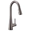 Moen sleek matte black one handle single hole pulldown kitchen faucet with powerboost technology for faster water flow moder kitchen sink faucet with pulldown sprayer 7864bl  urban country home decor