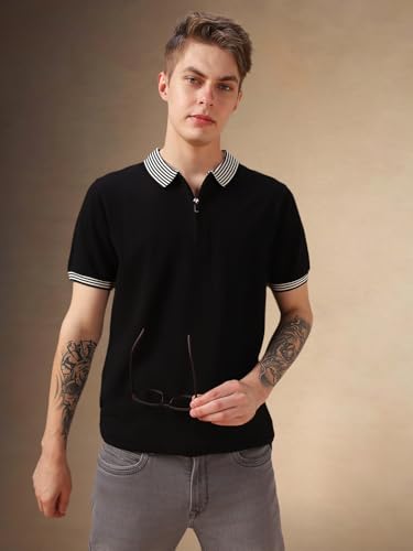 Image of Dennis Lingo Men Regular Fit Cotton Half Sleeves Solid T-Shirts