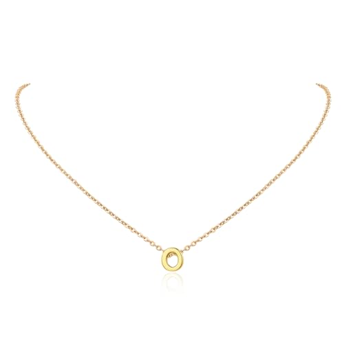 FindChic Dainty Initial Necklaces for Women Platinum Plated/Gold Plated Tiny Letter Necklaces Birthday Gifts for Daughter Mom Gf, with Gift Box Letter
