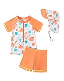 WYTbaby Baby Badeanzug Zweiteile Uv Kleidung Baby Kurzärmel Uv Schutzkleidung für Baby Junge 6-12 Monate