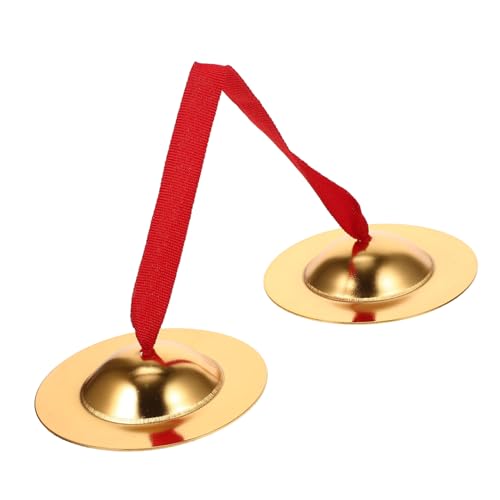 ERINGOGO 打楽器週シンバル ハンドチャイム ドラムスティック ハンドゴング の音楽おもちゃ 民俗太鼓 小太鼓 ダンサーパーティー用シンバル 演奏用ハンド 小さな 金属