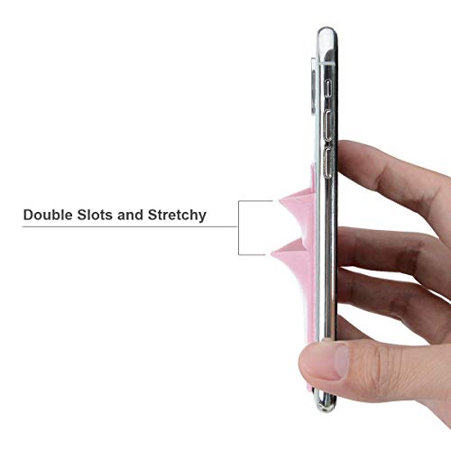 Ss 3 Pack Adhesive Phone Card Holder, Stretchy Credit Card Stick On Wallet Pocket Sleeve Suitable For Iphone, Samsung, Most Android Smart Phones (Black Gray Pink) #TOP2