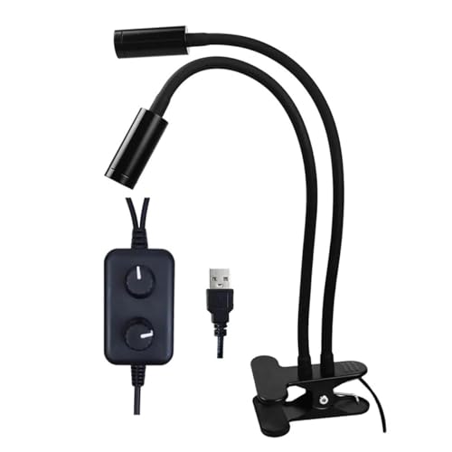 Microscope Clamp USB Dual Adjustable LED Spot Light Stereo Microscope Digital Camer(Green)