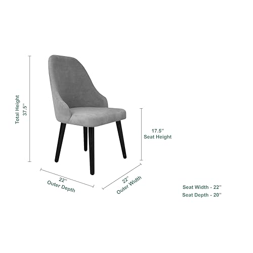 Image of DaneWood Wooden Upholstered Dining Chair | Single Accent Chair for Living /Drawing Room, Bedroom & Office | Upholstery Barrel Arm Chairs with Velvet Fabric, Sheesham Wood Legs, Green, Height 37.5 inch