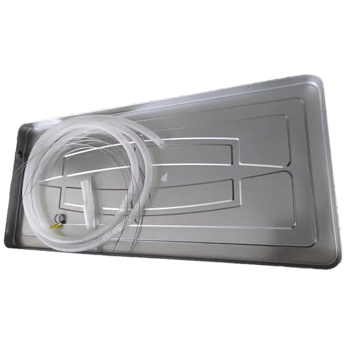 Bandeja de goteo de aire acondicionado para interiores y exteriores con drenaje, evita fugas y derrames de refrigerante para sistemas de bomba de calor, accesorio esencial de HVAC para una fácil