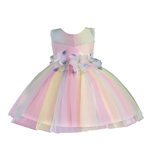 Flower Baby Girl Lace Dress Toddler Tulle Sleeveless Bow Princess Party Wedding Pageant Bridesmaid