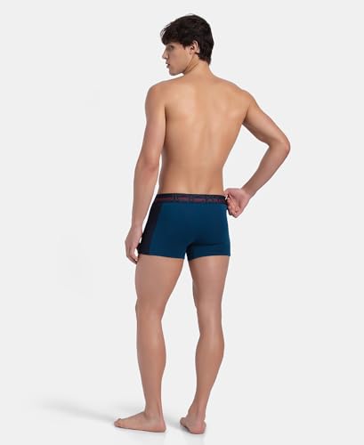 Image of Jockey US21 Men's Super Combed Cotton Elastane Stretch Solid Trunk with Ultrasoft Waistband