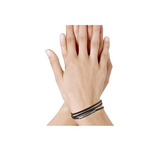 LES POULETTES JEWELS - Bracelet Woman Flat Leather Stainless Steel Clasp - Classics2