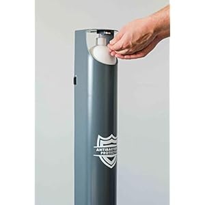 Hygiene-shop Top-Select Indoor desinfectiestation met praktische voetbediening en navulbare fles 1L, kleur: wit