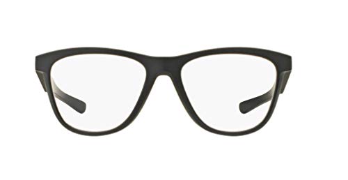 Image of Oakley Mens Ox8070 Grounded Square Prescription Eyewear Frames, Satin Black /Demo Lens, 53 mm