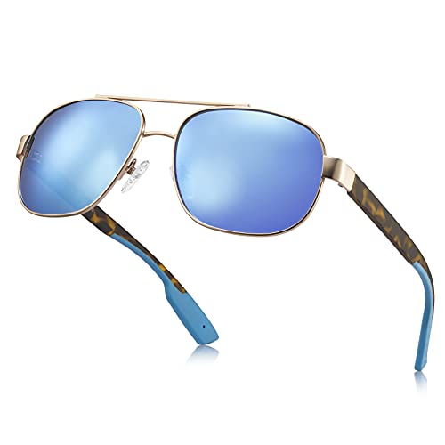 Image of CARFIA Classic Metal Mens Sunglasses Polarized Sunglasses UV Protection CA5377