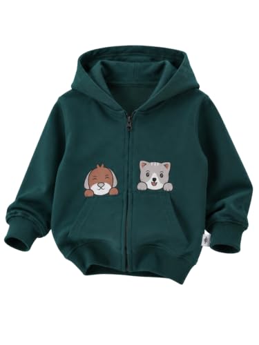 Image of The Mom Store Winter Jackets for Kids | Cute Sweatshirt and Cool Hoodies for Baby Boy and Baby Girls | with Zippers | Hoodie Cap