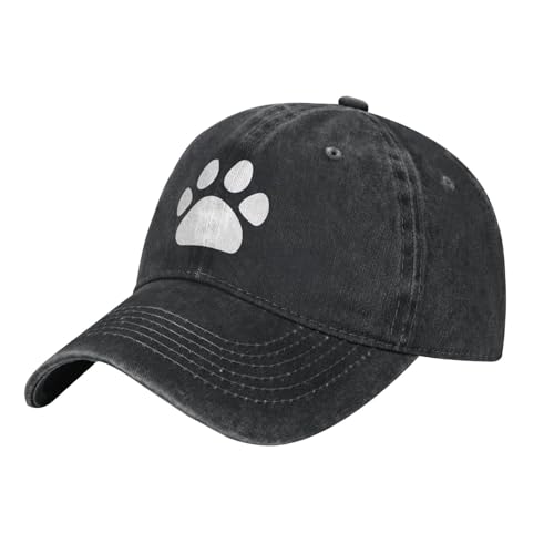 Gorra cowboy unisex con estampado de patas negra miniatura 1