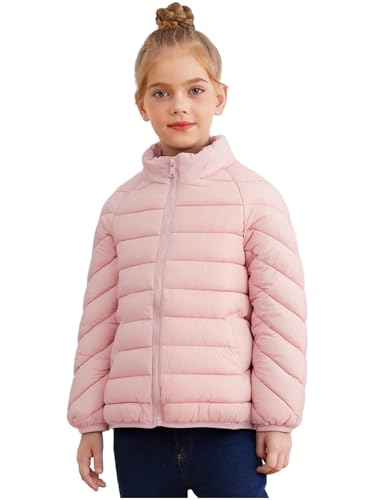 Image of Linjinx Kids Girls Boys Winter Coat Water-Resistant Zipper Puff Jacket Warm Lightweight Down Coat Outerwear