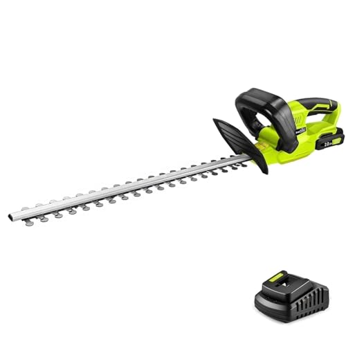 SnapFresh 20V Cordless Hedge Trimmer - 22' Dual-Action Blade,Electric Bush Trimmer,2.0Ah Battery & Fast Charger Included