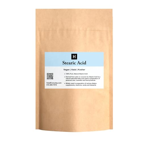 SAAQIN Stearic Acid White Flakes 1 lb – Food Grade NF/USP – Natural Emulsifier, Thickener & Stabilizer for Soap Making, Lotions, Creams, Shaving Soap, and Natural Soap