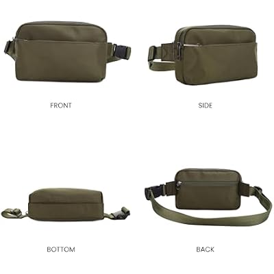 Jessie & James Crossbody Nylon Concealed Carry Waist Pack with Adjustable Buckle Strap Fashion Multi Pocket Belt Bag for| Olive
