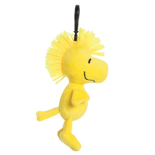 AURORA Peanuts Woodstock Key Clip 4.5 Inches - Children Keyring, Cute & Comfort Keychain, Stuffed Toy Keyrings & Keychains