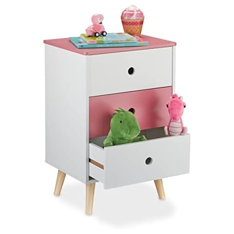 Relaxdays Cómoda Infantil con 3 Cajones y Estantería de Juguete Cover