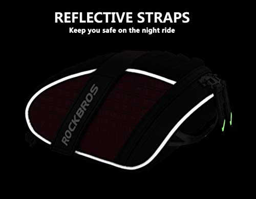 RockBros Bicycle 3D Shell Saddle Bag Cycling Seat Pack for Mountain Road Bike Black Red