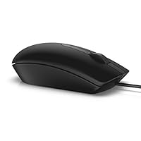Dell MS116 1000Dpi USB Wired Optical Mouse, Led Tracking, Scrolling Wheel, Plug and Play.